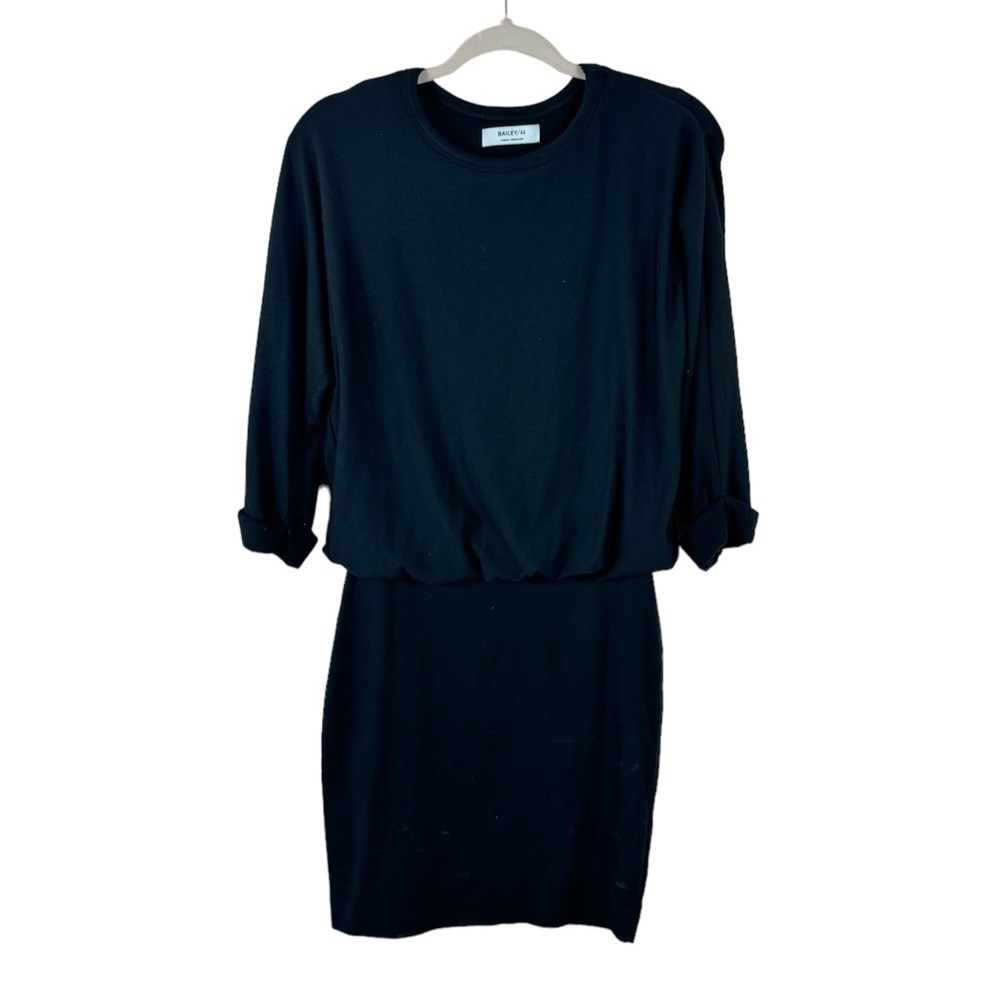 BAILEY 44 womens size XS black soft drop waist modal 3/4 sleeve dress